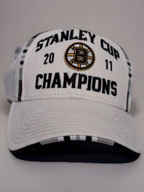 Vintage Reebok Boston Bruins Stanley Cup Mesh Cap OSFA